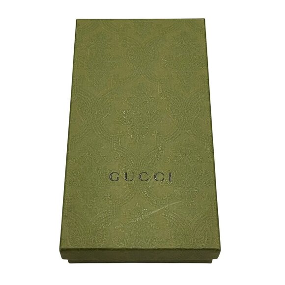 Gucci Blue Leather Zip-Around Wallet Embossed Logo Authentic - Picture 9 of 14